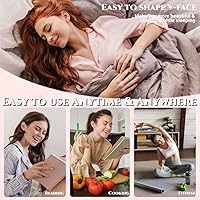 Vista 9 de Mascarilla de elevación de línea V de ROWMATE con correa de barbilla para dormir, mascarilla de elevación de línea V para mujeres, ejercitador