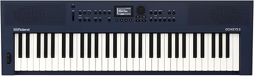 Roland GO:KEYS 3 Music Creation Keyboard | 61-Note Keyboard | Built-In Stereo Speakers | Bluetooth Audio/MIDI Support for Music Streaming - Midnight Blue
