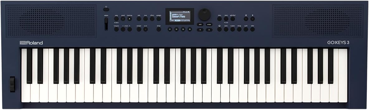 Roland GOKEYS 3 Music Creation Keyboard | 61-Note Keyboard | Built-In Stereo Speakers | Bluetooth Audio/MIDI Support for Music Streaming - Midnight Blue