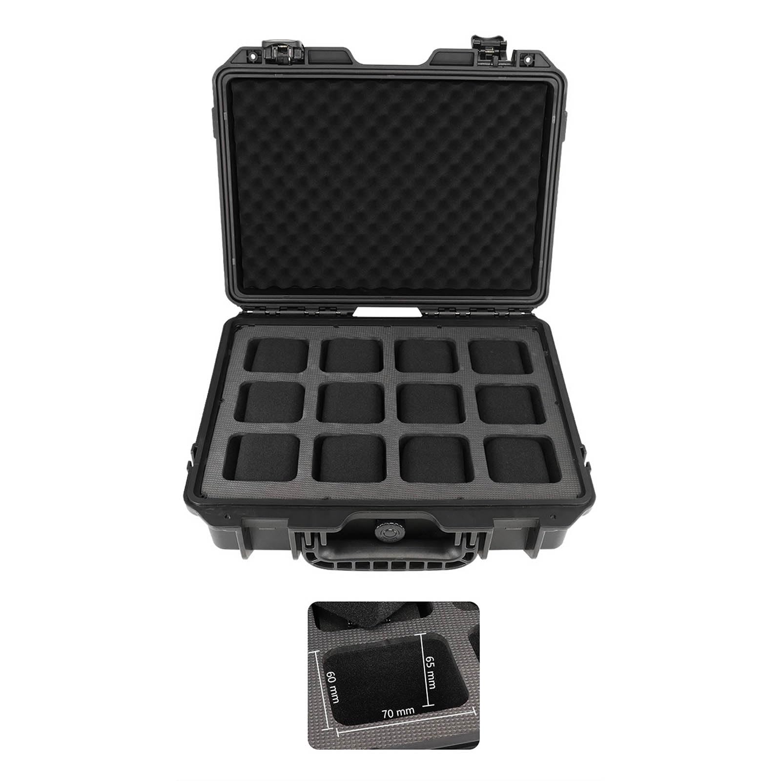 Aurgiarme Scatola per orologi portatile 2/8/12/20 slot per visualizzazione orologi custodia antiurto valigia accessori impermeabili