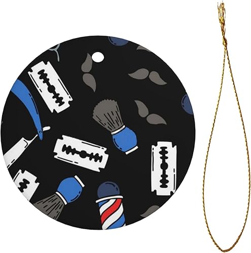 Miniatura 2 de Adornos de Navidad Barbería Doodle Patrón Vecinos Árbol de Navidad Colgante para el Hogar Fiesta Regalo
