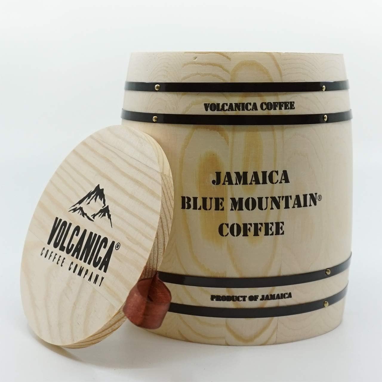 Jamaican Blue Mountain Coffee Gift Box Barrel, 100% Certified, Whole Bean, 8-ounce