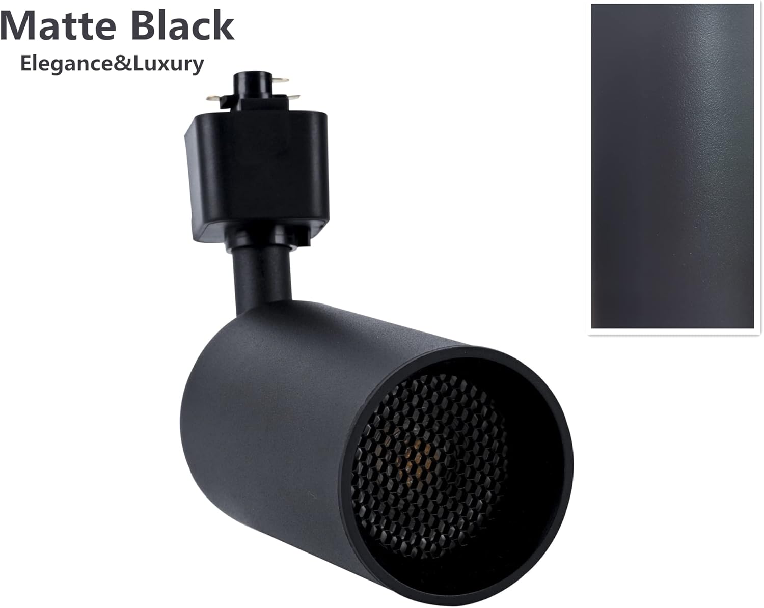 KING SHA H Type Track Lighting Heads Anti Glare,Come with 7w (50W Eqv.) Dimmable CRI90+ 3000K MR16 GU10 Bulbs,ETL Listed,6 Pack