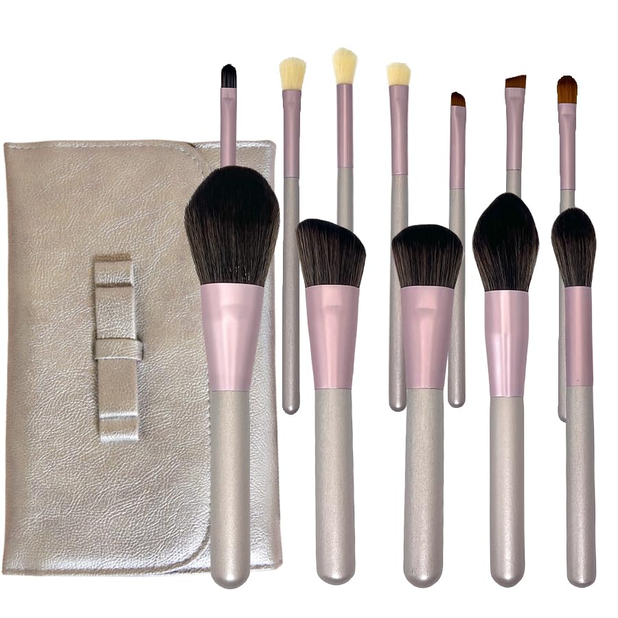 Fantasticlady Juego de 12 brochas de maquillaje, base sintética de alta calidad, correctores de polvo, sombras de ojos, brochas de maquillaje con