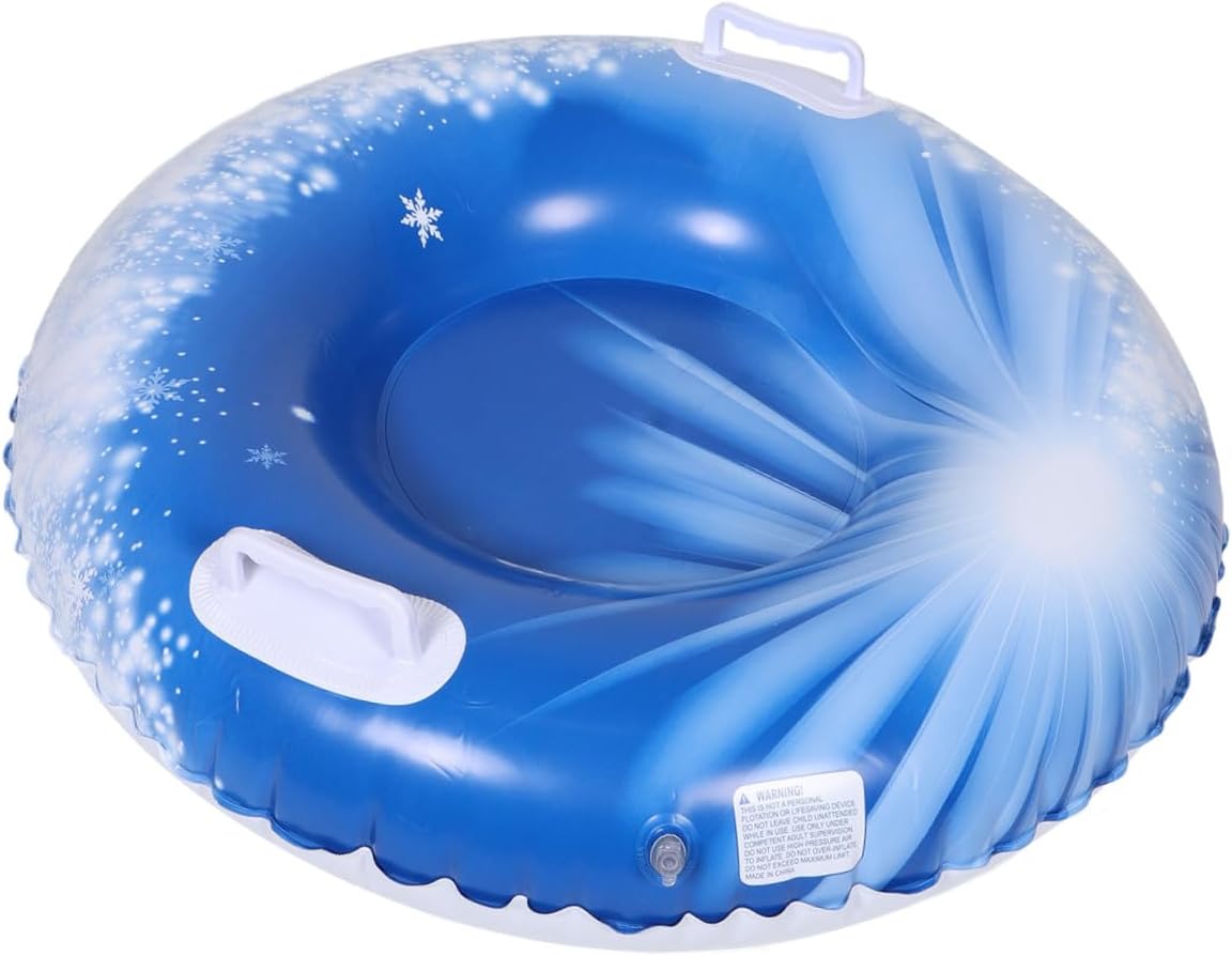 Inflatable Snow Tube for Winter Sledding PVC Snow Sled with Handles for Boys and Sliding Fun
