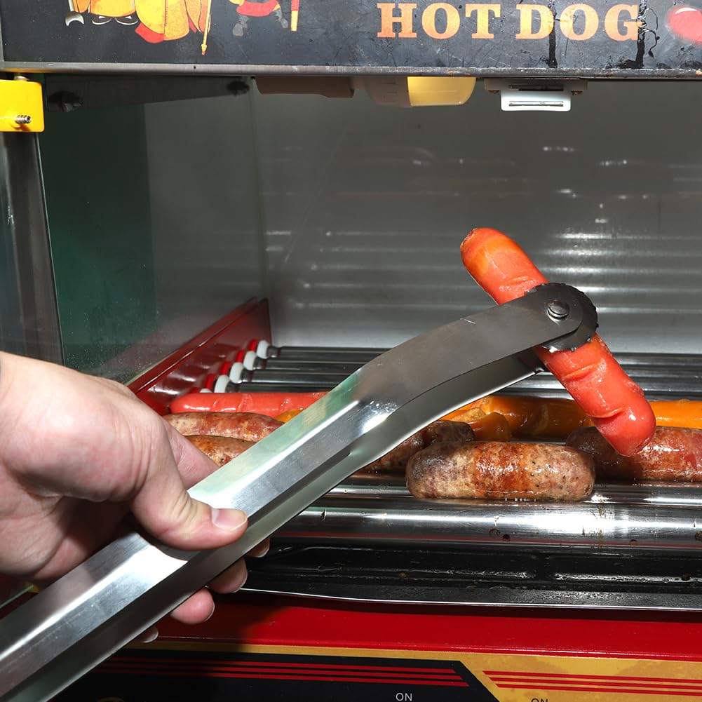 3 Stück Wurstzange für Grill zum Kochen, Lebensmittelzange aus Metall zum Grillen am Grill