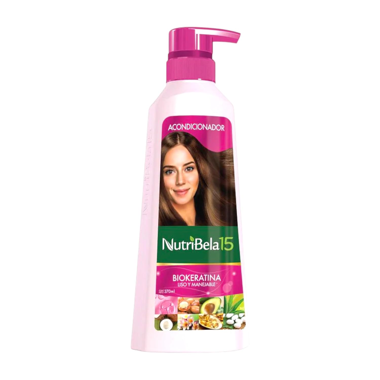 NutriBela 15 Biokeratina Shampoo & Conditioner Set – Smooth-Looking, Soft & Easy-to-Manage Hair – Daily Use – 400 ml + 370 ml - Image 3
