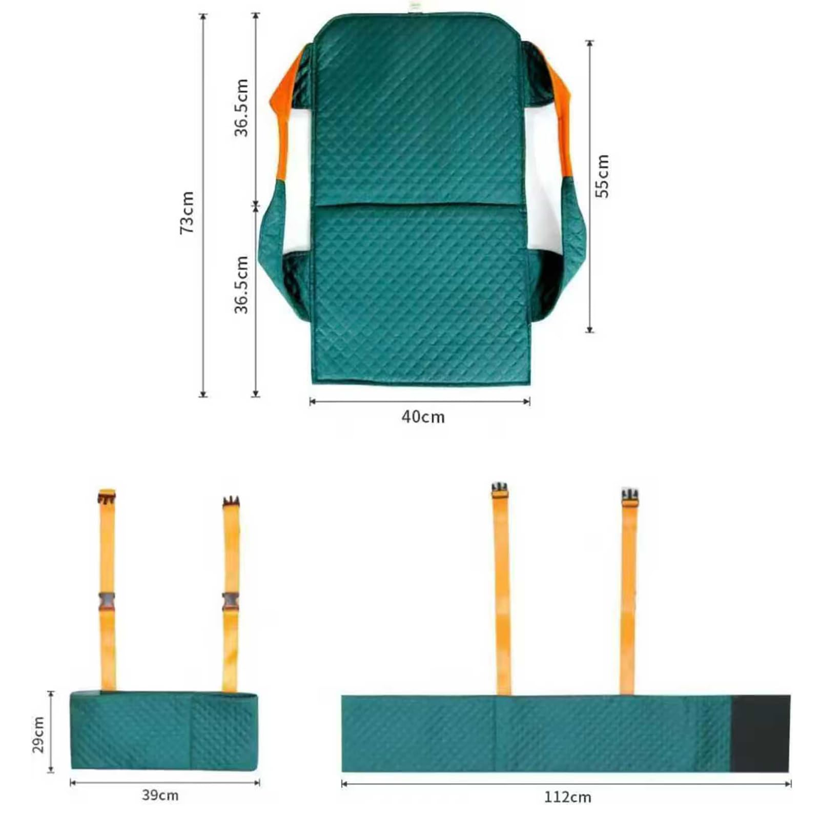 COYEUX Ayuda para Girar a Personas Mayores Encamadas Manta De Transferencia, con Cinturón De Seguridad, Diseño con Orificio para El Inodoro Y Cojín Extraíble, Almohadillas Ajustables para Las Piernas