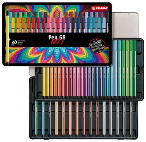 STABILO - Premium-Filzstift - Pen 68 - ARTY - 40er Metalletui