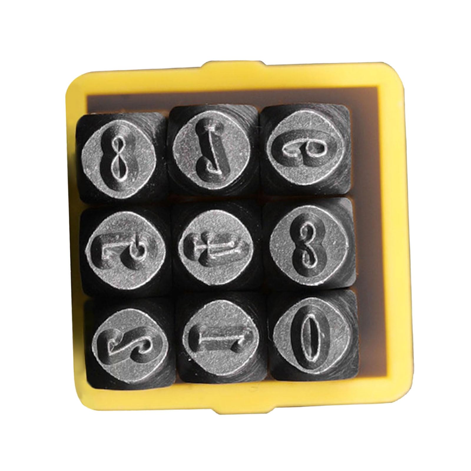 Yhplxyuus Metal Letter Punches Embossing Tool 3mm Carbon Steel Punching Tool for Leather Engraving Jewelry Making Carbon Steel Number Stamper