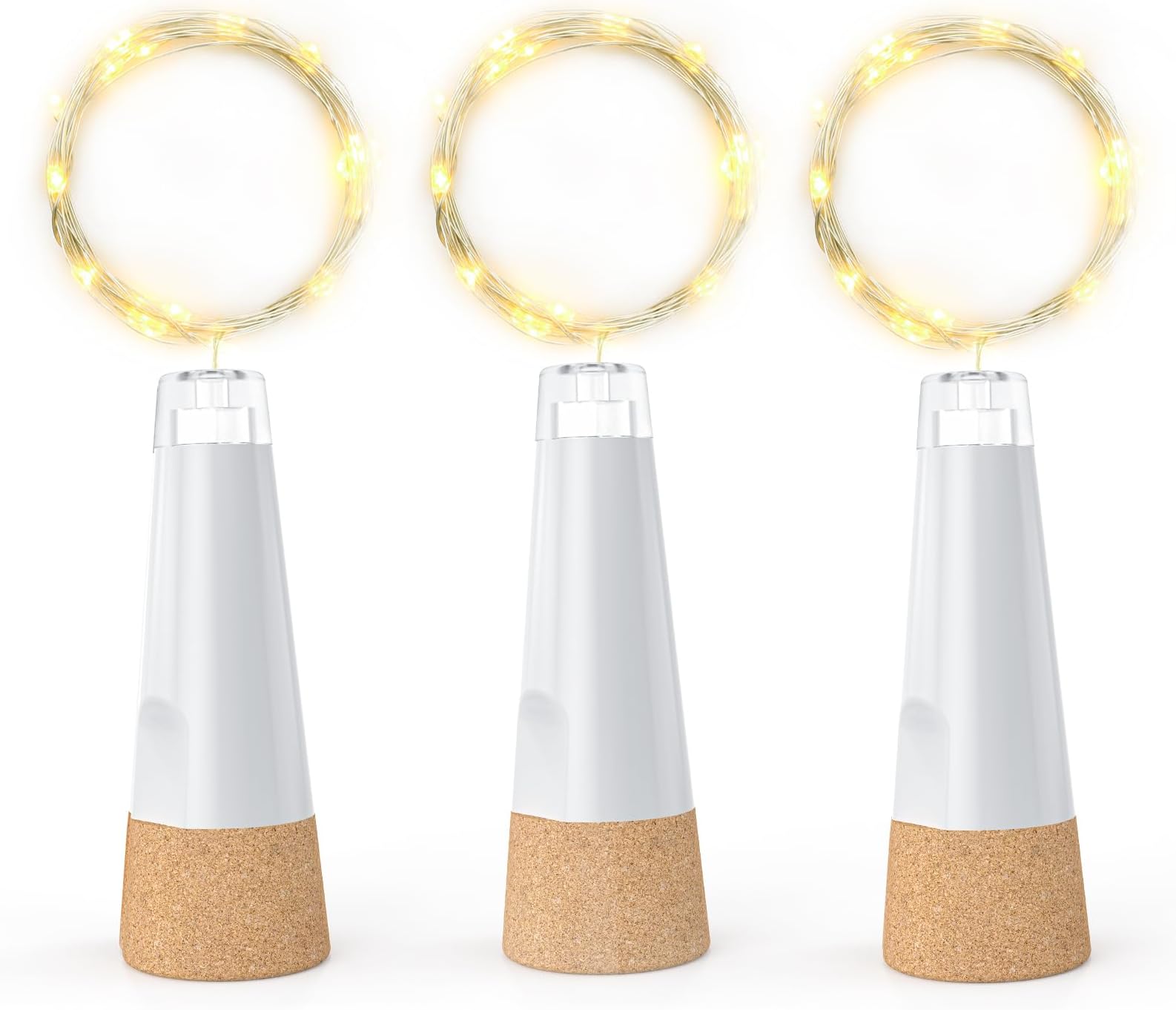 Bottle Lights, USB Rechargeable Wine Bottle Light with Cork 2024 Upgraded 2m 20 LED Jar Fairy Lights for Xmas Decorations