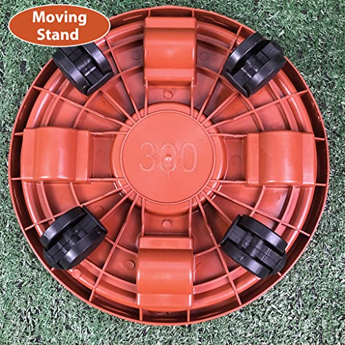 Image of HASTHIP Plant Stand 30CM Plastic Caddy with Locking 4 Wheels Indoor | Smooth Rolling Support for Heavy Pots, Lockable Mobility, Durable Plastic Build, Suited for Indoor and Outdoor Use