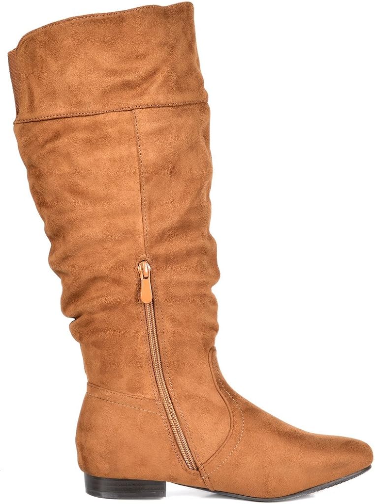  | DREAM PAIRS Women's Wide Calf Knee High Pull On Fall Weather Winter Boots | Knee-High