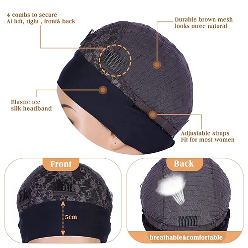 Miniatura 8 de WIGER Peluca corta afro rizada con diadema afro, peluca de cabello humano virgen brasileño, pelucas rizadas afro para mujeres negras (negro)