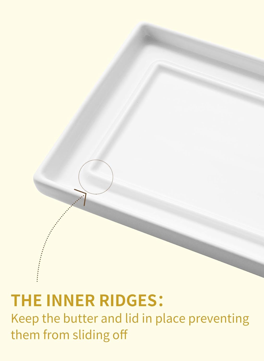 Exclusive Discount 🔥 Butter Dish with Lid and Knife Spreader Set - Perfect for East and West Coast Butter, White - Better Butter & Beyond