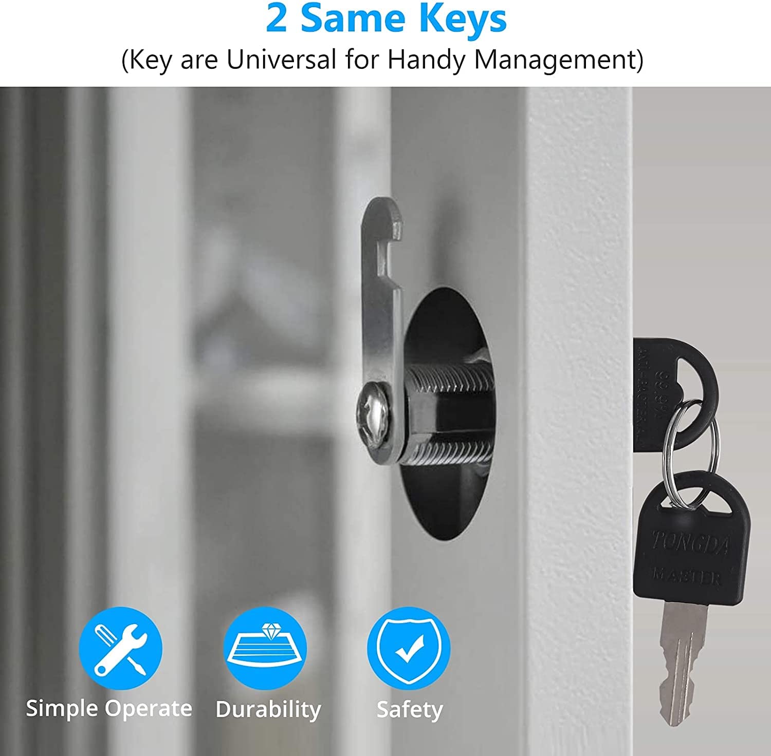 Cylindre, Serrure De Porte À Tour De Pouce Serrure À Cylindre Euro À Tour De Pouce, Serrure À Came 4Pcs 16mm 20mm 25mm 30mm Serrure À Came Porte Baril Tiroir Armoire Boîte Aux Lettres Casier Placard 2