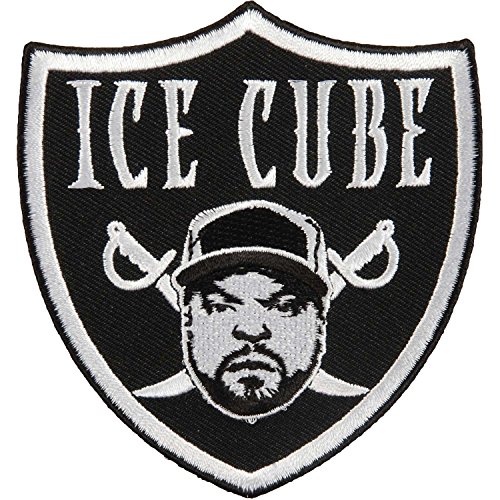 Ice cube men's raider logo embroidered patch black