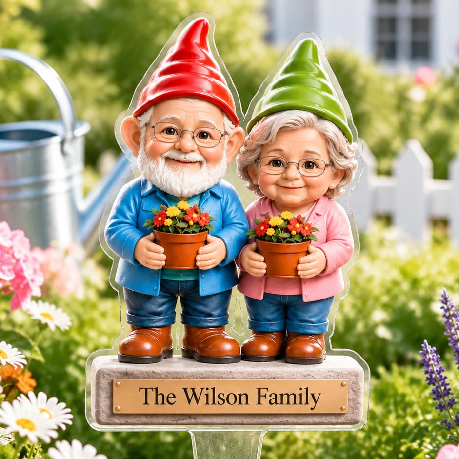 Personalised Garden Gnome, Custom Photo Gnomes Garden Ornament Outdoor (A3)
