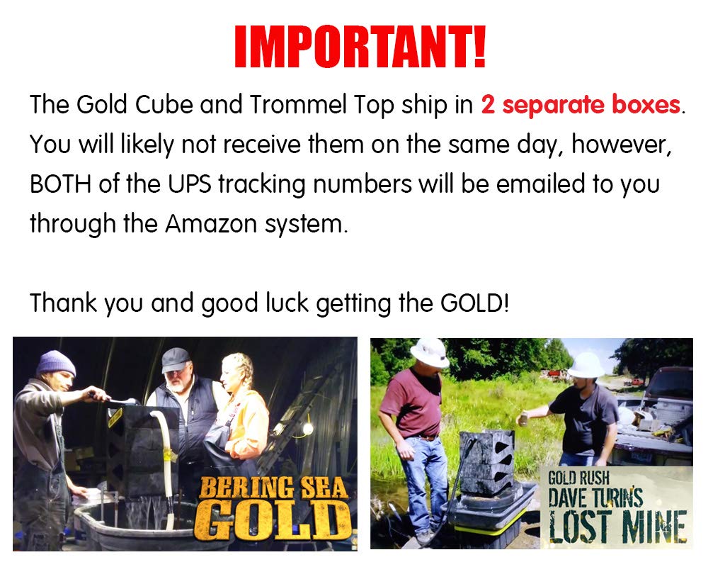 Gold Cube + Accessories - Gold Mining Equipment (Gold Cube 3 Stack Deluxe + Trommel)