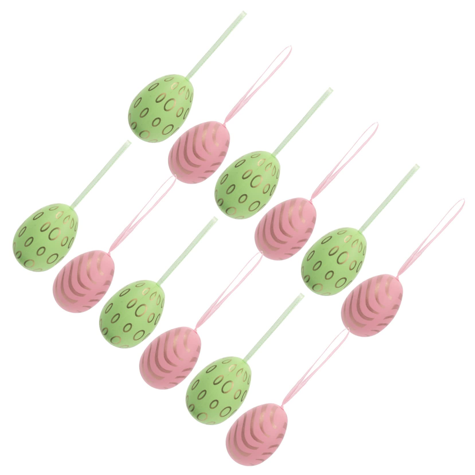 Cabilock 5 Set Uova Di Pasqua Easter Egg Ornamenti Per Uova Decorazione Di Pasqua Ciondolo Albero Ornamenti Appesi Per Festival Decorazione Da Appendere All'uovo Plastica 12 Pezzi * 5