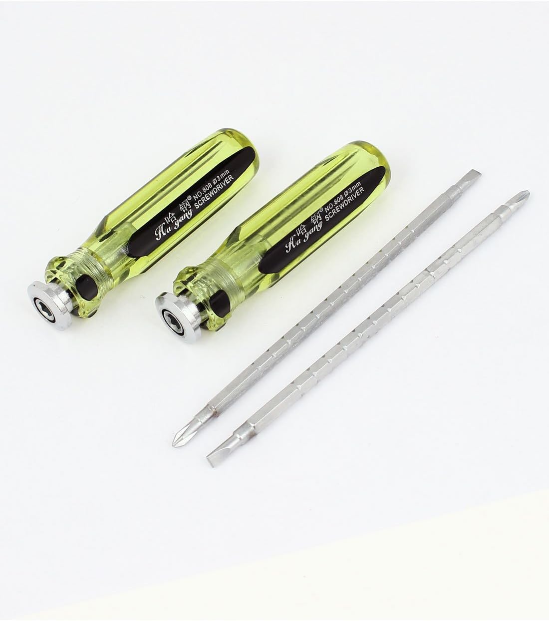 uxcell Adjustable Length 3mm Slotted Phillips Head 2 Way Screwdriver 2pcs