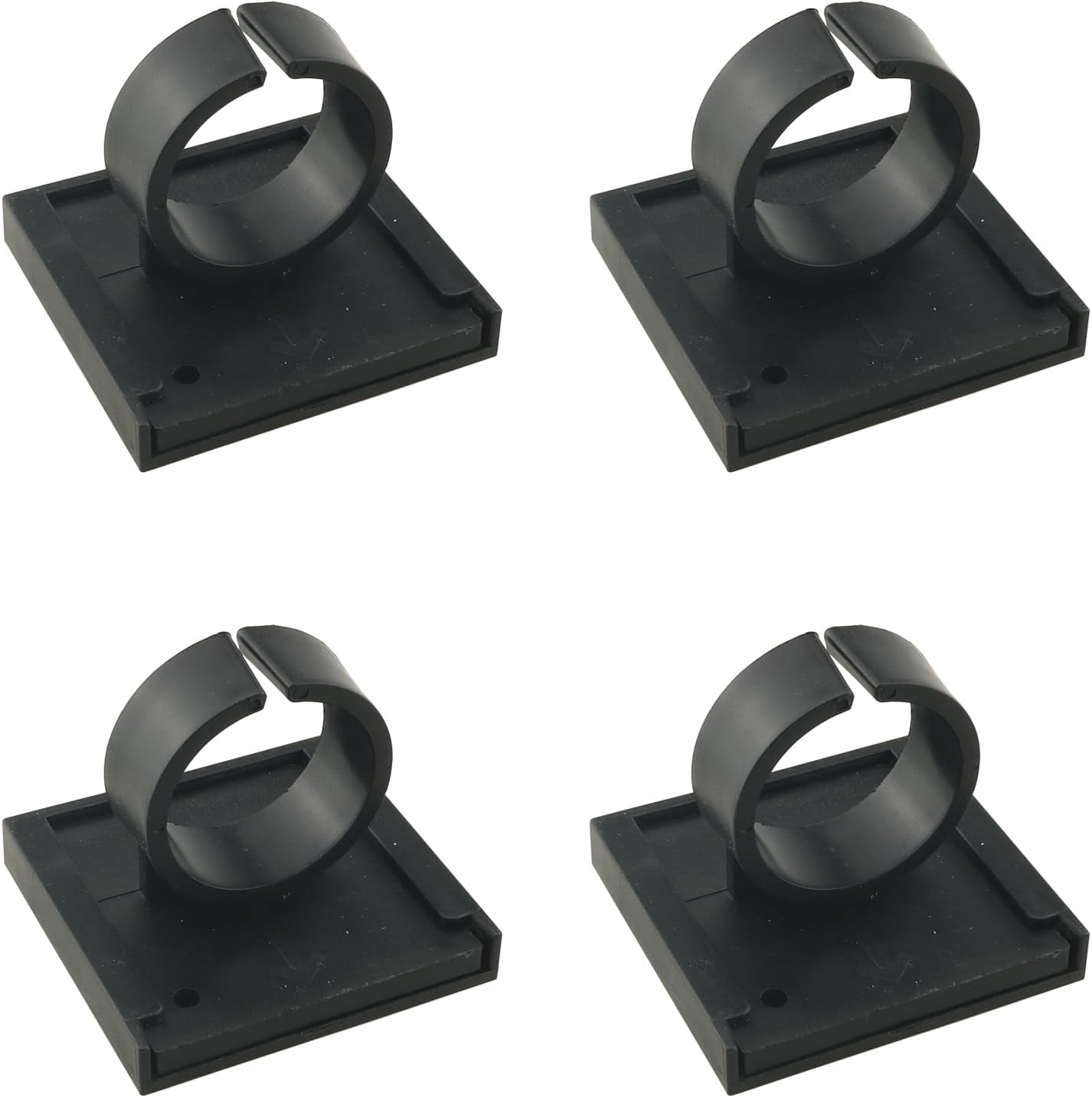 ZCZQC 4PCS Small Wireless Microphone Clip with Adhesive Backing Fixed Small Microphone Clip Adhesive Backing Square Clip Microphone Stand Hooks Desktop Logo Microphone Hook Black
