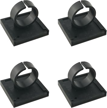 ZCZQC 4PCS Small Wireless Microphone Clip with Adhesive Backing Fixed Small Microphone Clip Adhesive Backing Square Clip Microphone Stand Hooks Desktop Logo Microphone Hook Black