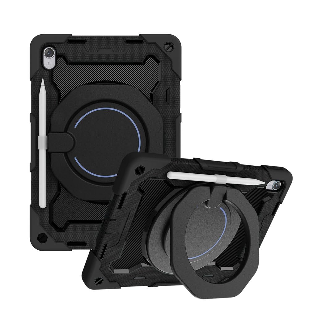 Funda MatePad 11.5 2023 negra con soporte de anillo giratorio y correa 8