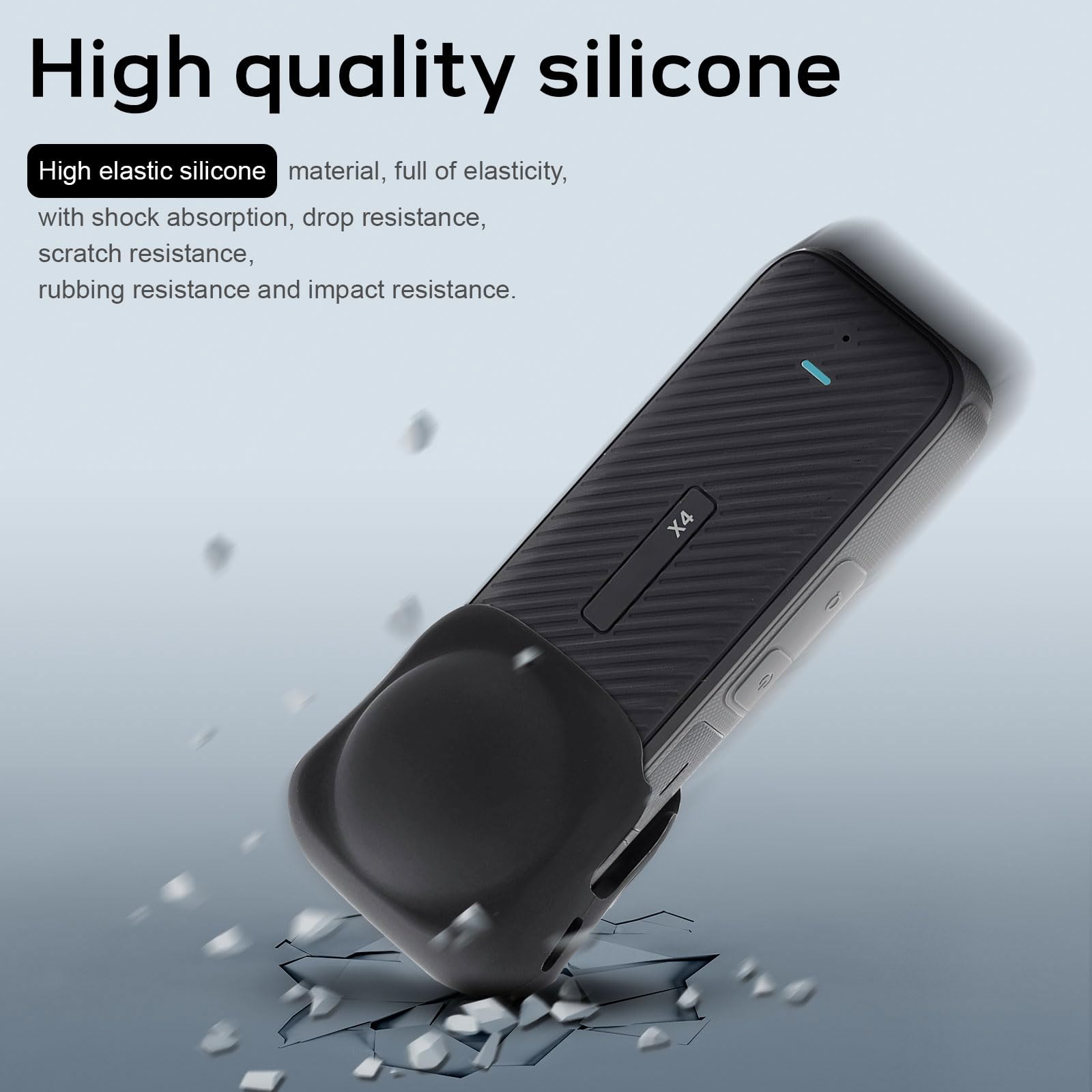 Kit di accessori di protezione FiTSTILL per Insta 360 X5/X4, pellicole protettive in vetro temperato + copriobiettivo in gomma, 2 pellicole ultra HD