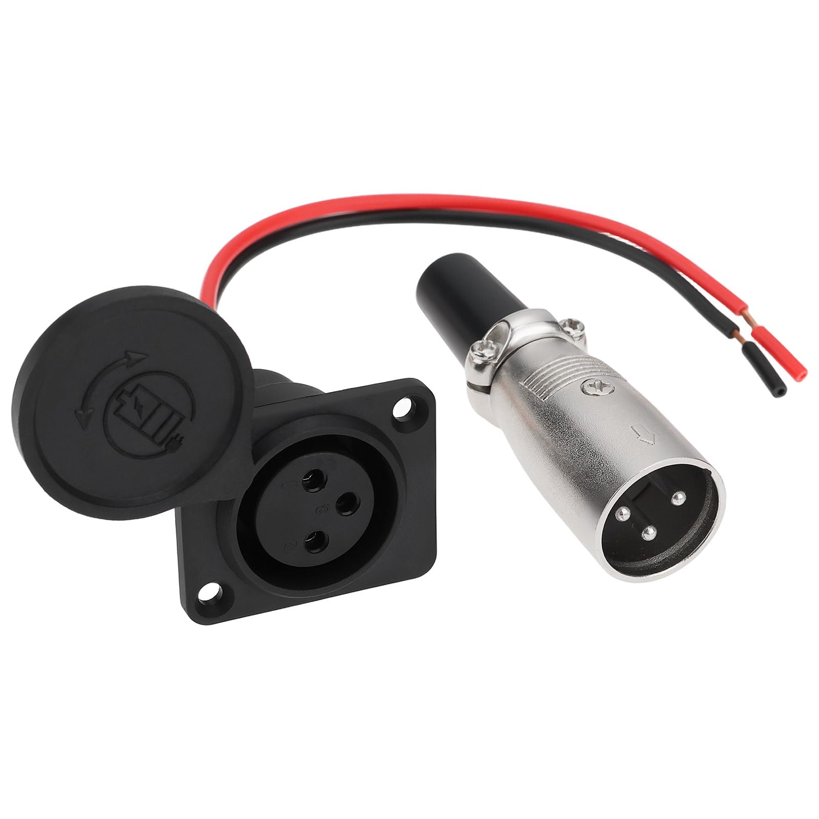 Ototec Women's 3Pin Xlr Charging Port Cable And Male Connecter Plug Electric Scooter Wheelchair