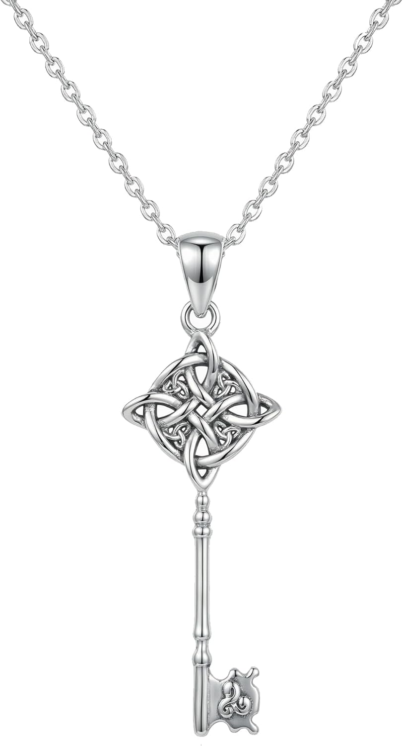Witches Knot Key Necklace Witch Knot Pendant Key Jewelry for Women Mom