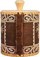 Vista 4 de Contenedor de cocina de madera de abedul con conos de pino y corteza de 6.0 in