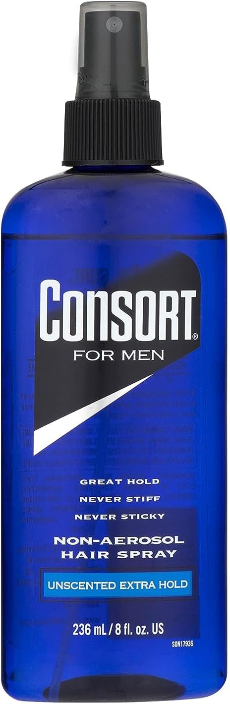 Consort Hair Spray 8oz Unscented X-Hold Pump Non-Aero (2 Pack)