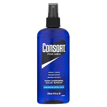 Consort for Men Unscented Extra Hold Non-aerosol Hair Spray 8 Oz pack of 12