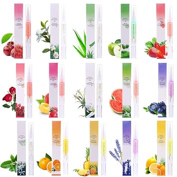 15Pcs Cuticle Oil Pen for Nail Care Products Kit Hangnail Treatment for Damaged Nails Repair Serum Strengthener Cream Moisturizer Growth Nourish Vitamin E Oil for Nail Hardener Lavender Essential Bulk