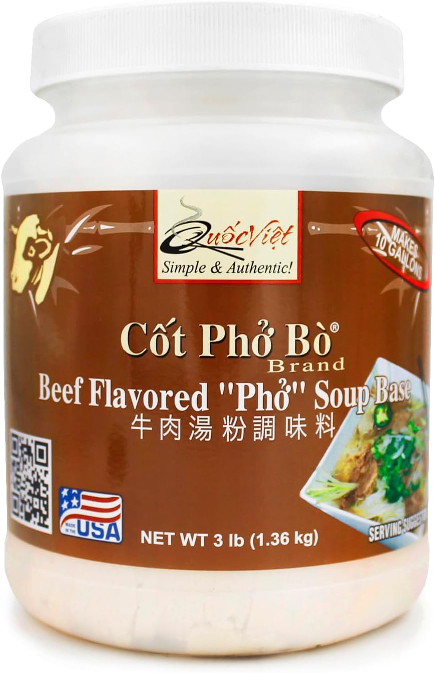 Quoc Viet Foods Beef Flavored "Pho" (Cot Pho Bo Brand) 3-lb/1.36kg