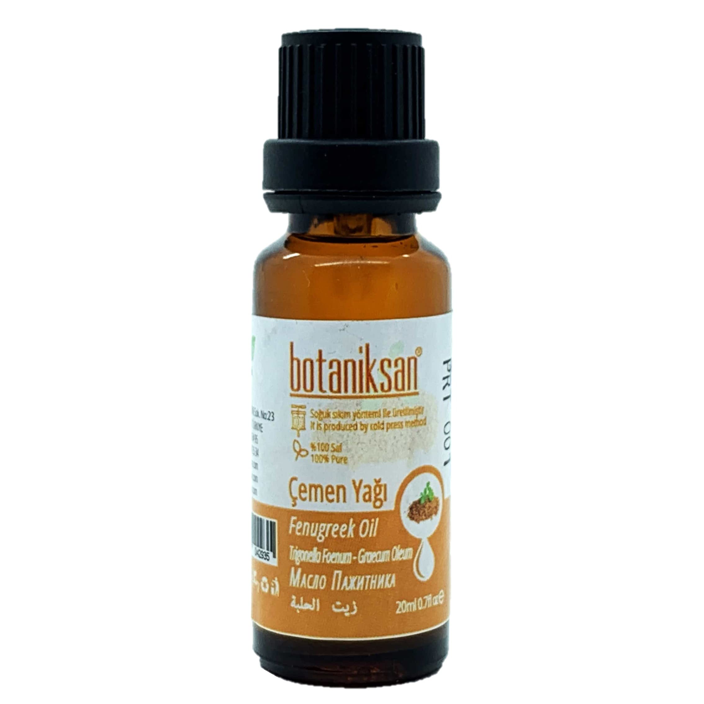Botaniksan Çemen Yağı 20ML Soğuk Sıkım, Saf, Doğal, Katkısız
