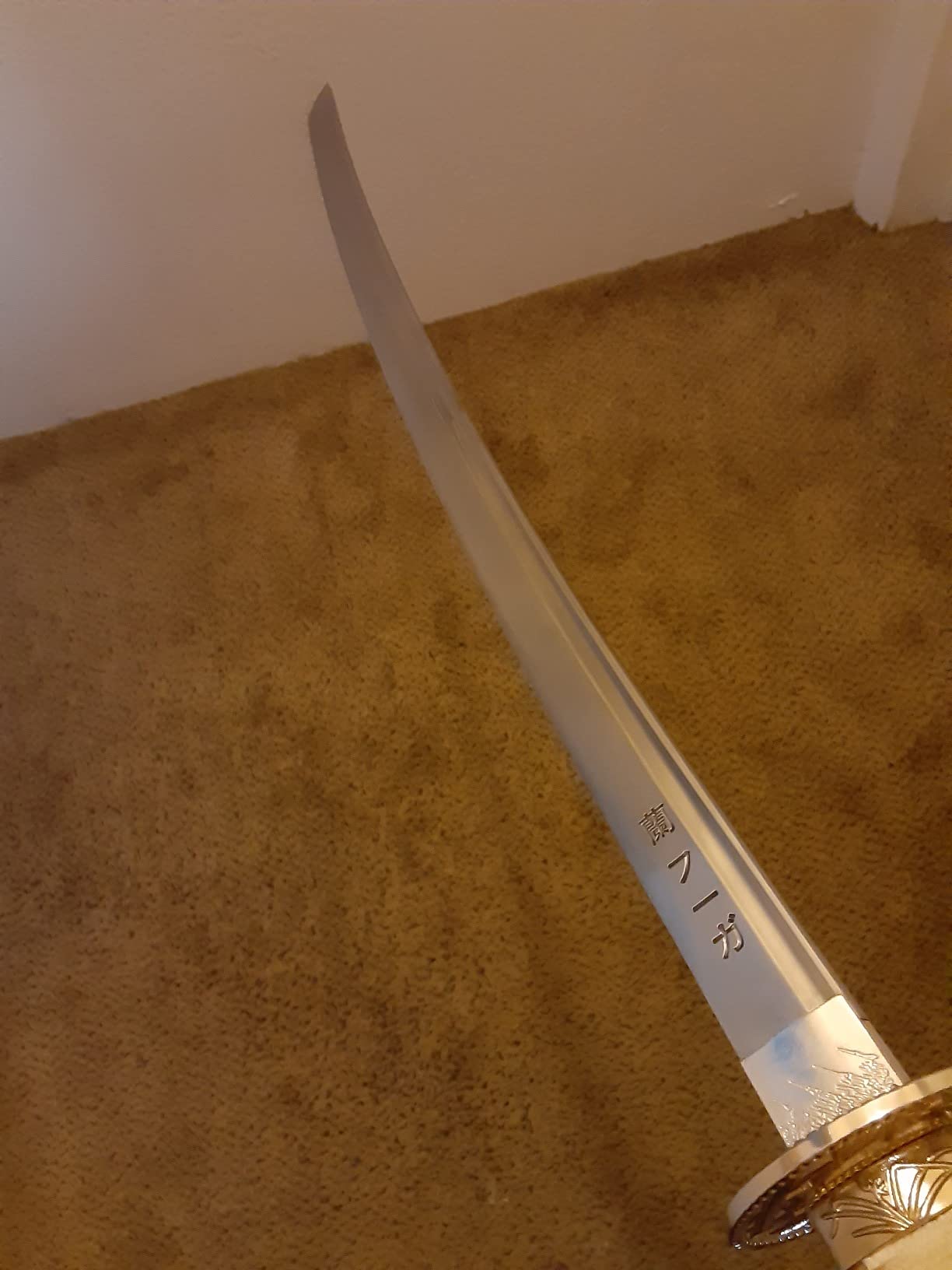 1095 steel-Handmade Japanese samurai sword with black Scabbard photo review