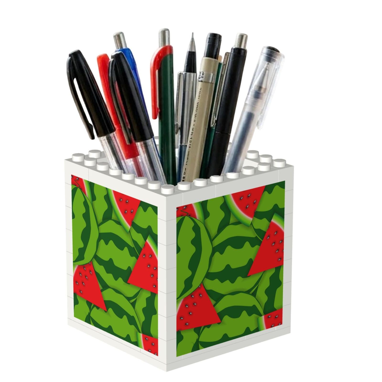 Poadnly Watermelon, Pen Pot Pencil Holder for Office Home School, Compact Desk Organiser for Office Stationery