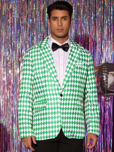 Lars Amadeus Argyle Blazer for Men's Slim Fit Checked Formal Business Plaid Sports Coat2