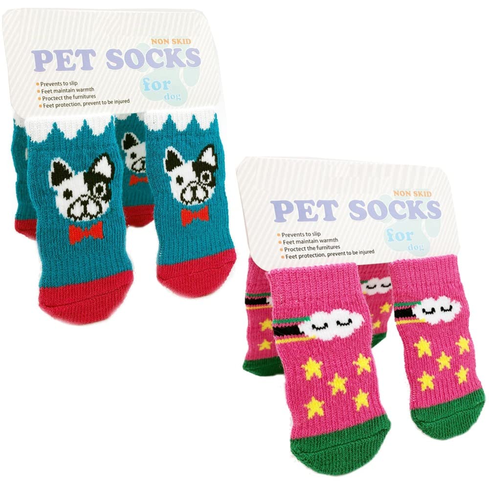 PETANGEL 8 Pcs Anti-Slip New Born Puppy Kitten Socks|Pet Paw Protector Small Puppy Kitten Socks with 8 Pieces Adjustable Straps, Socks for Small Puppies, Kitten (Size:M, Height 7.5 cm, Width 3.5 cm) (B0BJF2K536) Amazon Price History, Amazon Price Tracker