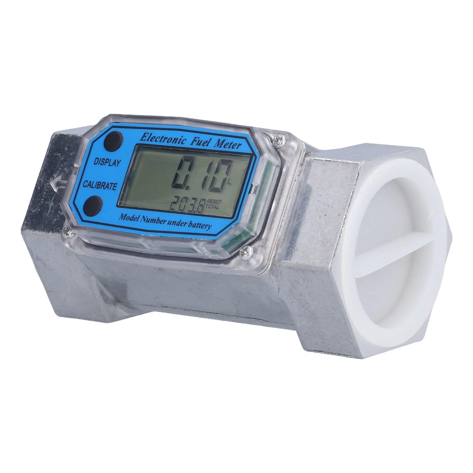 Caudalímetro de agua, Medidor de flujo turbina electrónico digital for combustible, agua líquida, gasóleo, 2 pulgadas,3 V-3, V, LLW-50, unidades,Para tuberías, jardinería