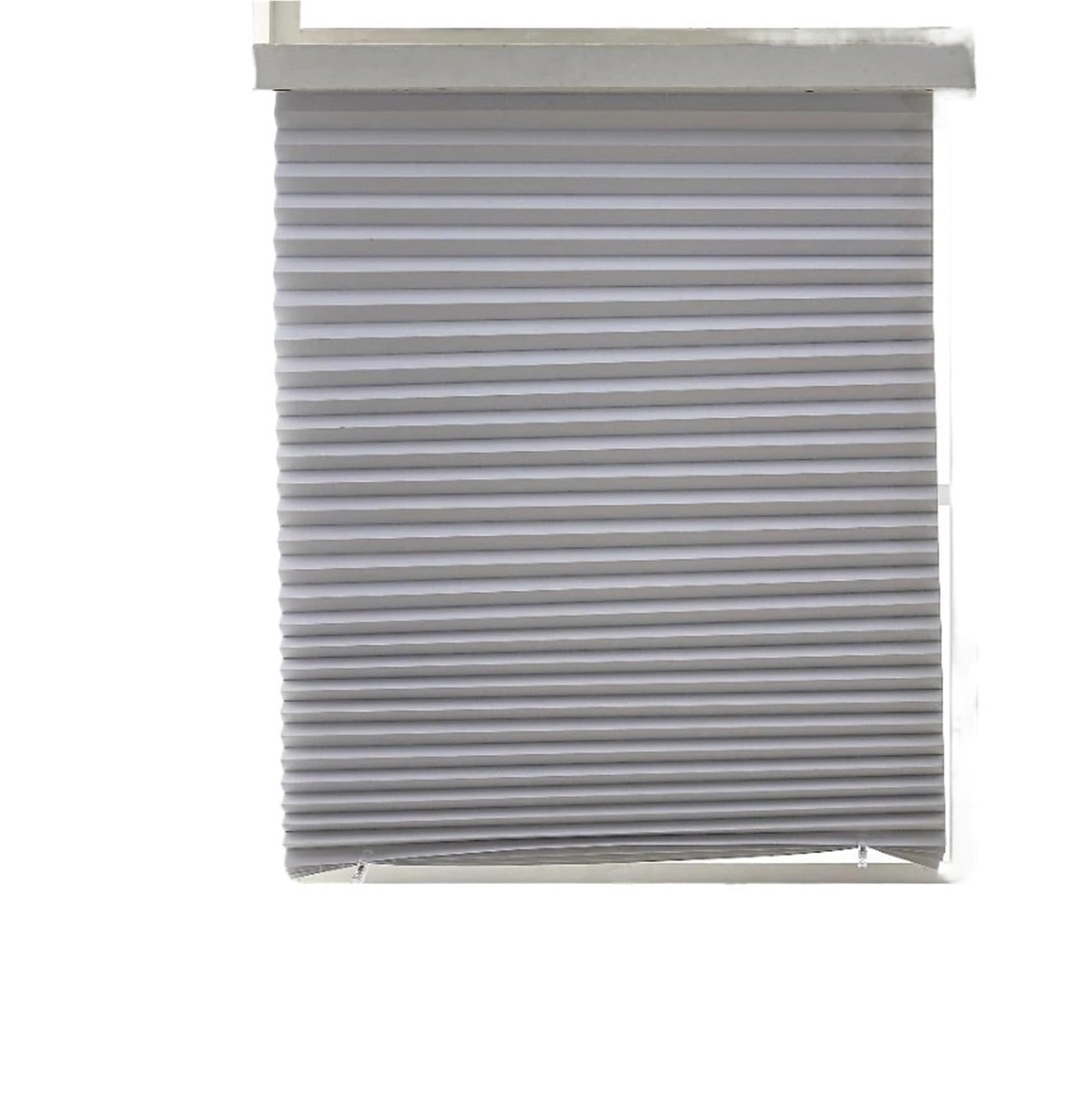 Self Adhesive Blinds Self Adhesive Pleated Blinds For Window Cordless No Drill Fabric Blinds Home Blackout Shades(90x180cm,Full blackout white)