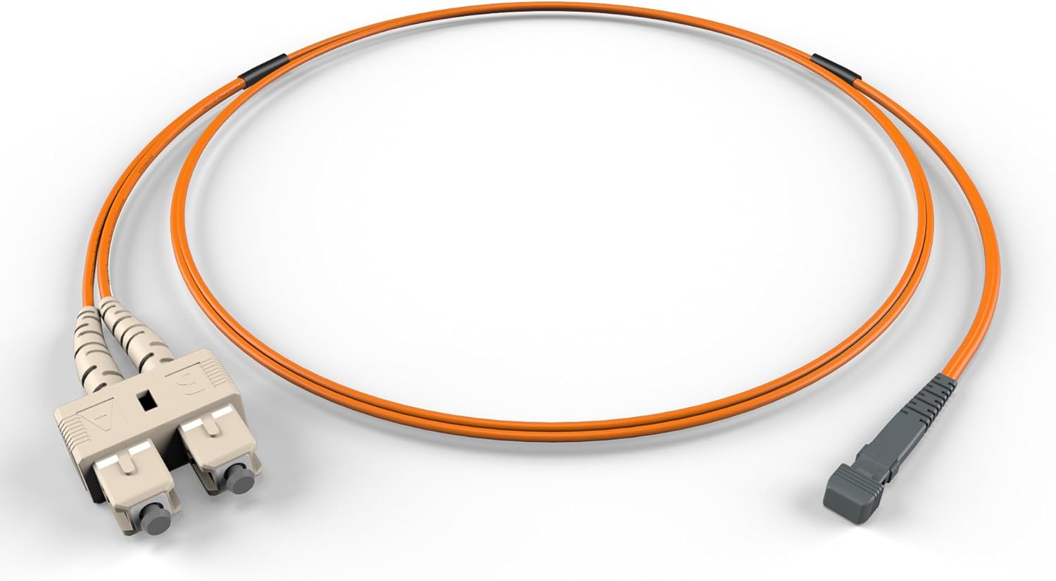 FiberCablesDirect OM1 Multimode Fiber Patch Cable | Length Options 0.5M–300M | LC ST | 25M (82.02ft) | Duplex 62.5/125µm | 1Gb Ethernet | Orange OFNR PVC