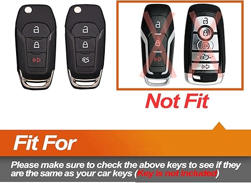 Miniatura 2 de Funda de silicona para llavero Ford Expedition Explorer Escape Ranger Bronco F-150 F-250 F-350 F450 F550 Super Duty Lightning Key Fob | Accesorios