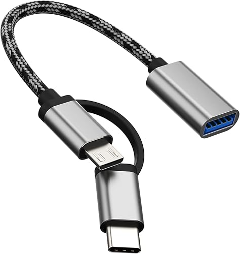 Adaptador USB hembra a micro USB + USBC macho 3.0 OTG, accesorios de cable compatibles para Samsung MacBook iPhone15 Pro Max Plus iPad Pro Air Mouse