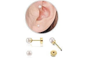 Flat Back Dainty Faux Pearl Stud Earrings: Sophisticated Elegance
