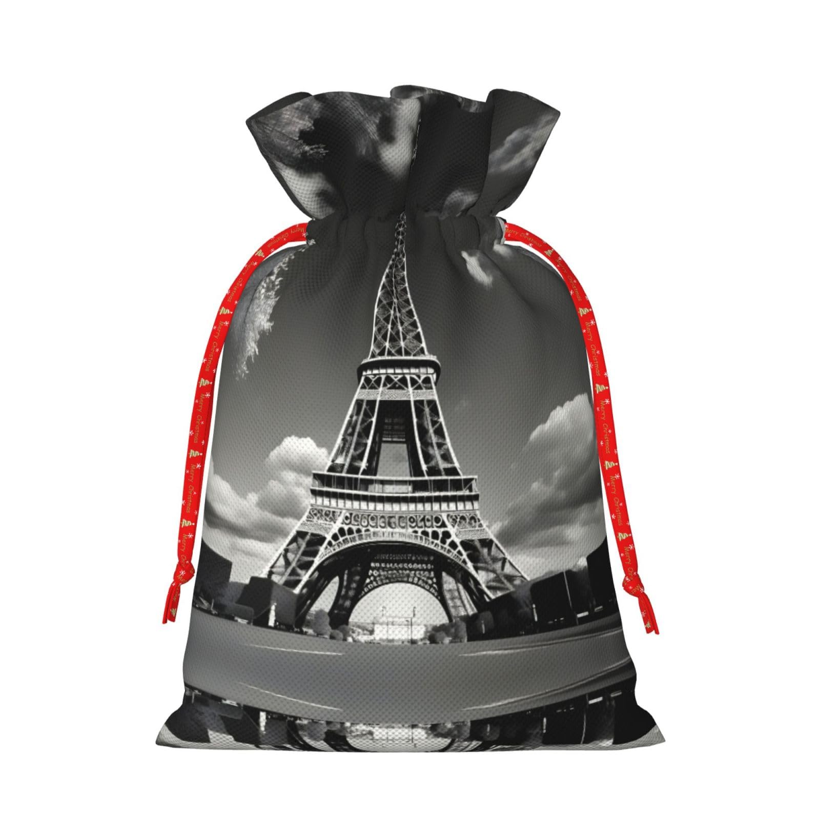 Borsa In Tela Torre Di Parigi Con Cielo Notturno, Tracolla Leggera - Borsa Della Spesa Riutilizzabile, Lavabile, Per Viaggi E Palestra
