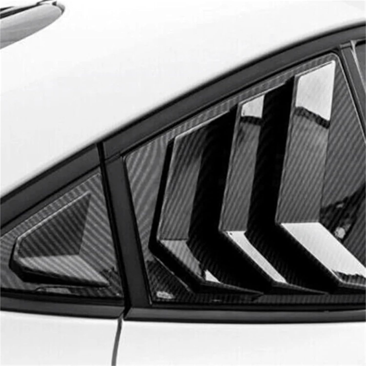 Compatible with Toyota Corolla 2020,2021,2022,2023 Car Rear Side Vent Quarter Window Louver Shutter Cover Carbon Fiber Color