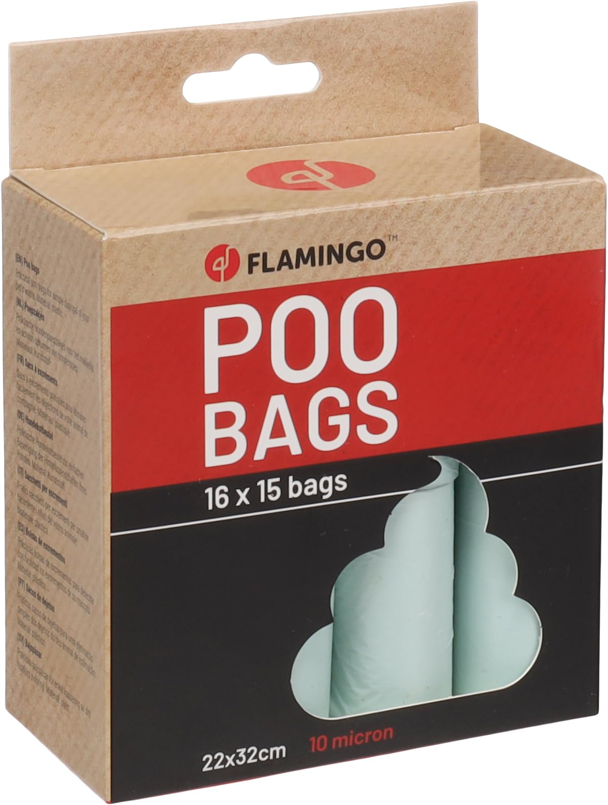 Poo bags dogs - 240 pcs - biodegradable - extra strong - green pastel - Flamingo